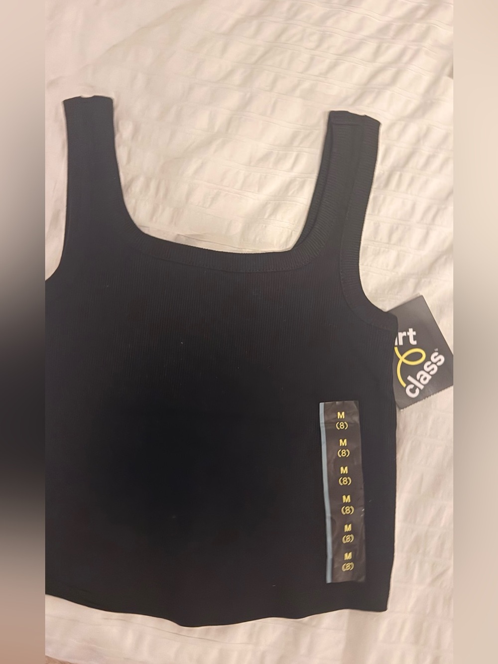 NWT Art Class Girls Black Ribbed Tank Top Square Neck Sizes S M L - Picture 3 of 8